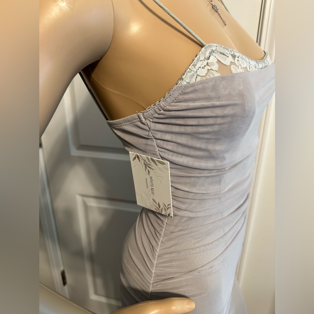 NWT-Lace Ruched Maxi Dress (Fall) - Picture 4 of 8